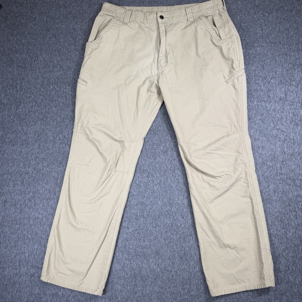Dickies Pants Men‎ 38x32 Khaki Ripstop Canvas Cargo Straight Leg Workwear Casual